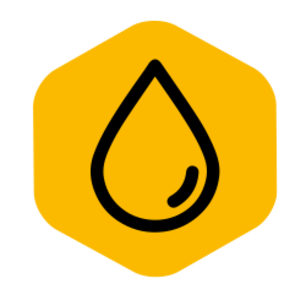 Icon Drucktinte verschmutzte, ölige/ fettige oder feuchte Oberflächen